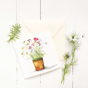 Carte "pot fleuri"