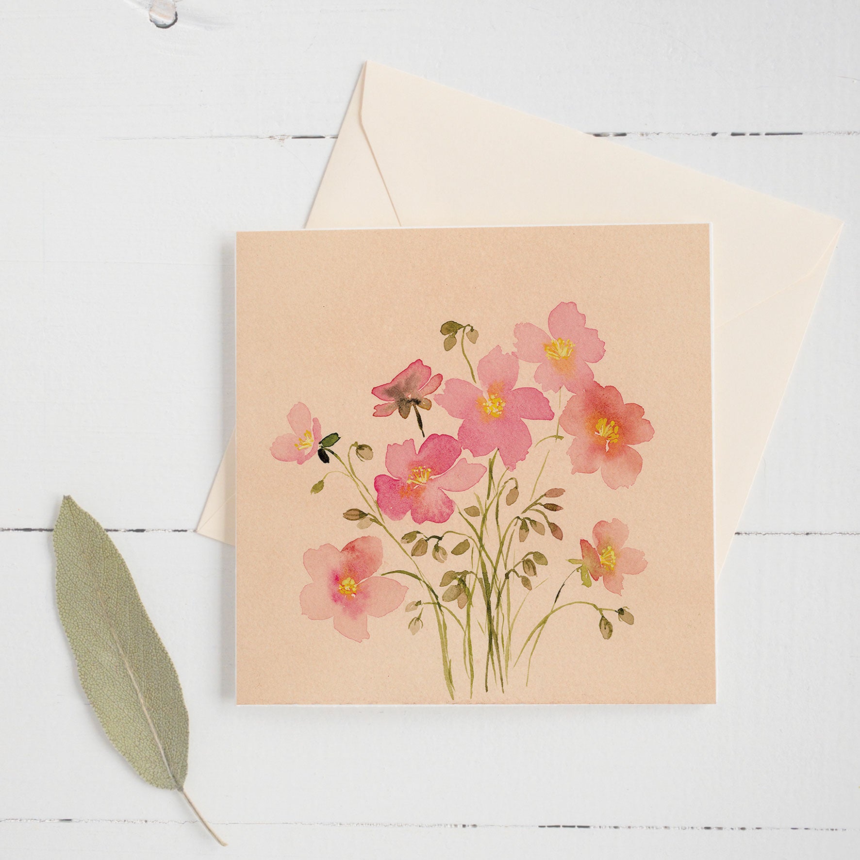 Carte Aquarelle Hélianthème